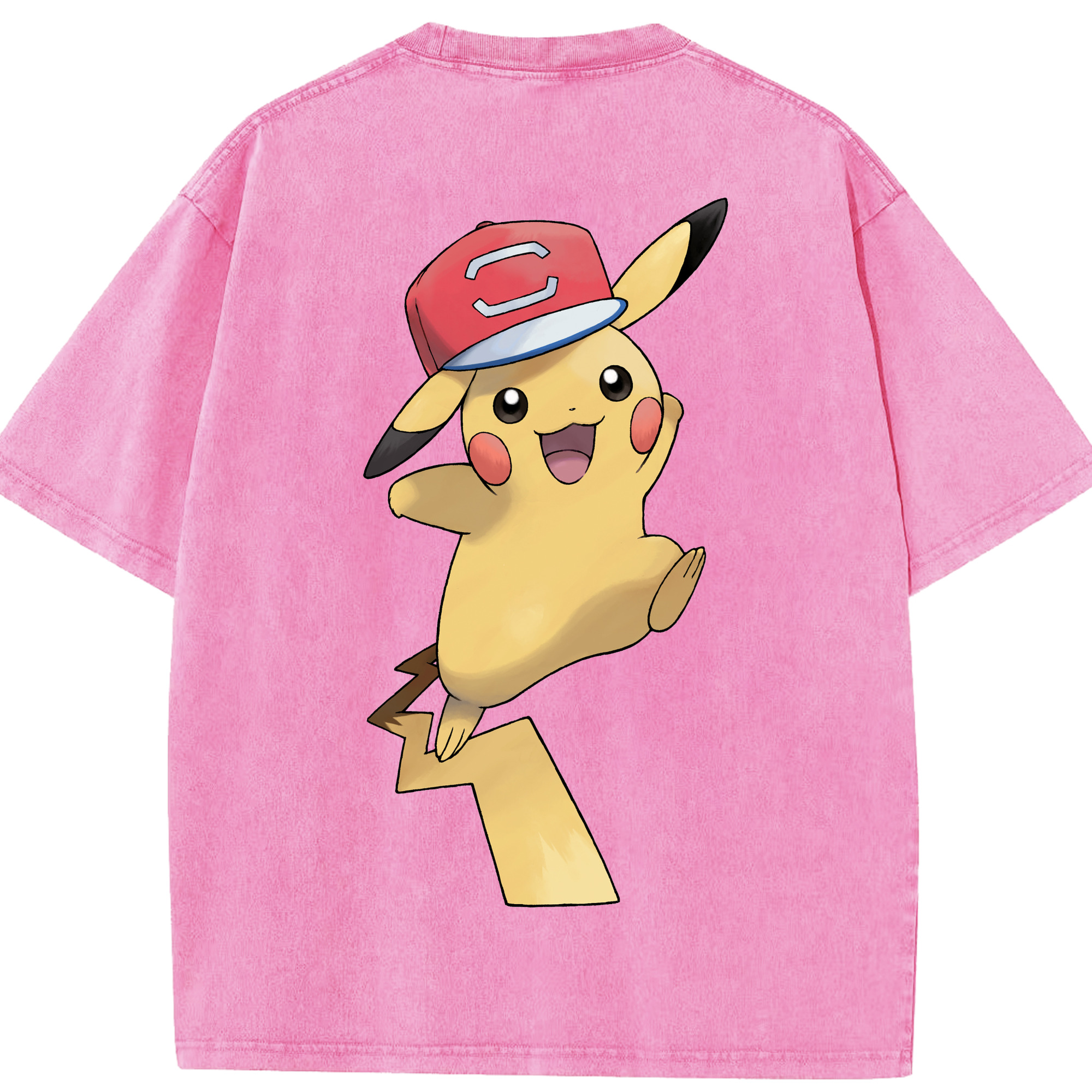 （画像用） ポケットモンスター Pokémon 綿100% ヴィンテージ風 半袖Tシャツ（背面プリント）